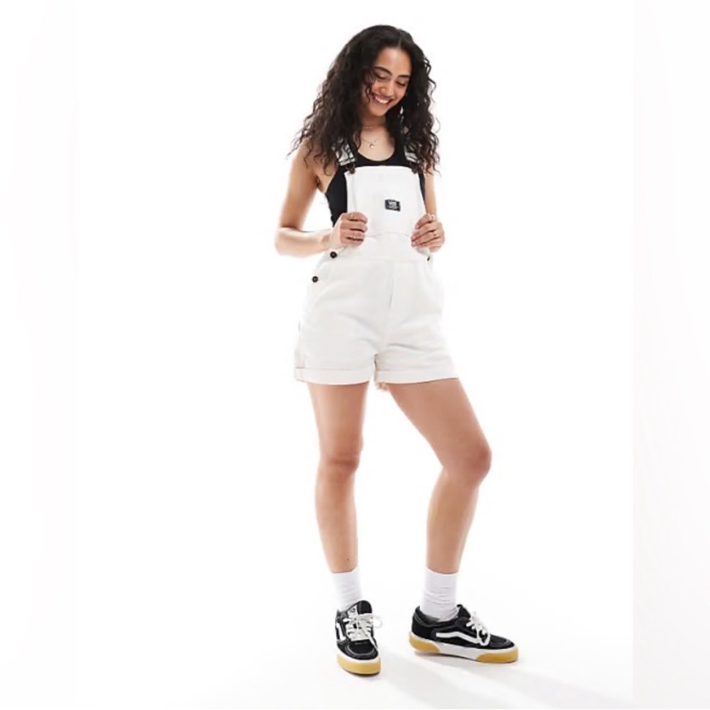 Vans Women's Cream Denim Overalls